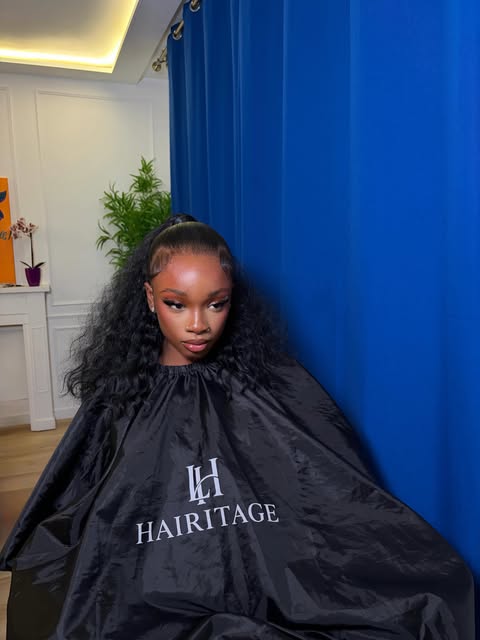 Demi-tête bouclée avec extensions – Hairitage Saint-Denis